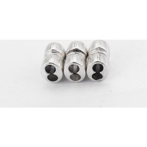 5 Sets Double Strands Barrel Magnetic Clasp Findings For 5mm Round Leather Bracelet Cord