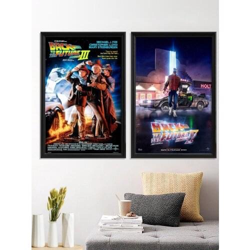 BTTF Back to the Future Movie Poster Decor Wall Stiker Gift Art Silk Home Room Prints
