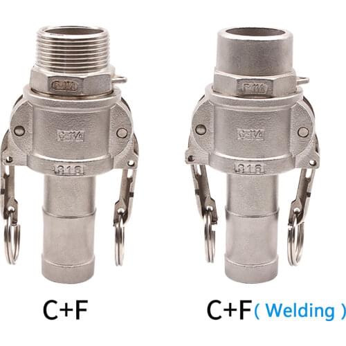 1PCS 2Inch NPT Thread Camlock Quick Coupling Pipe Connector C+F TYPE Camlock Fittings Homebrew MPT FPT Barb Adapter