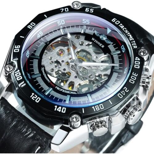 WINNER Official Business Automatic Mechanical Watch Men Date Display Top Brand Luxury Stainless Steel Strap Wrist Watches 2020