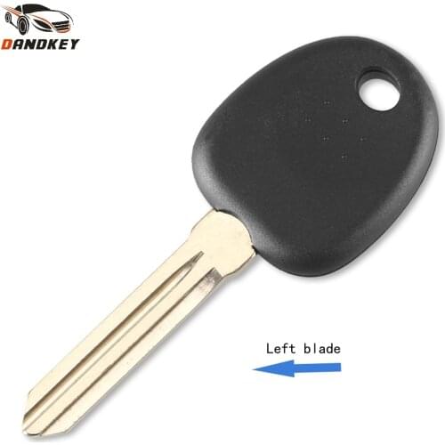 Dandkey Transponder Key Shell With Left Key Blade Fob Key Blank Cover Replacement Case For Hyundai