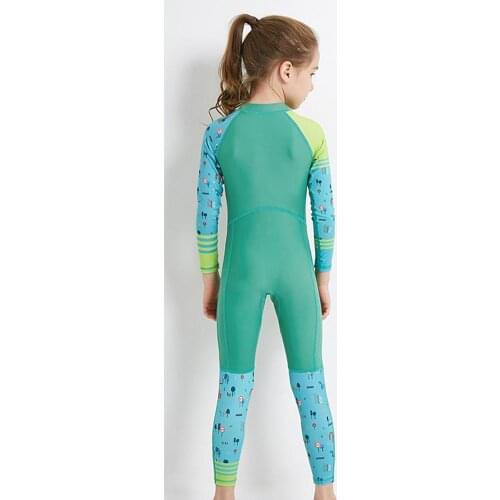 Childrens Diving Suit Outdoor Sunscreen One-Piece Swimsuit Quick-Drying Long-Sleeved Boys Girls swimwear