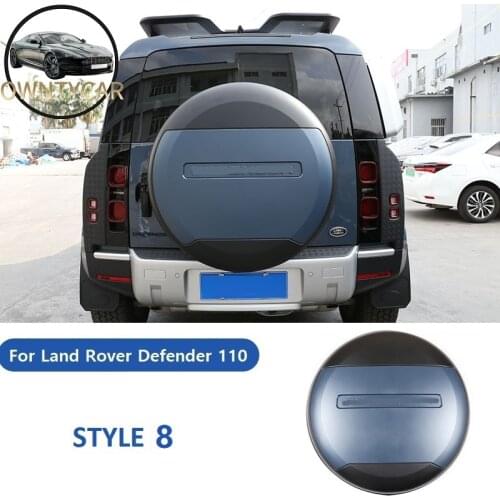 For Land Rover Defender 110 130 2020 ABS 8 Styles Car Rear Spare Tire Protective Cover Car Accessories