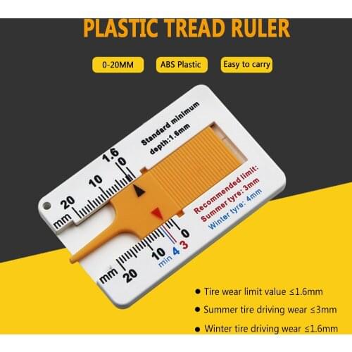 High quality 0-20 Mm car tire tread depth gauge caliper car motorcycle caravan trailer wheel size car styling repair tool