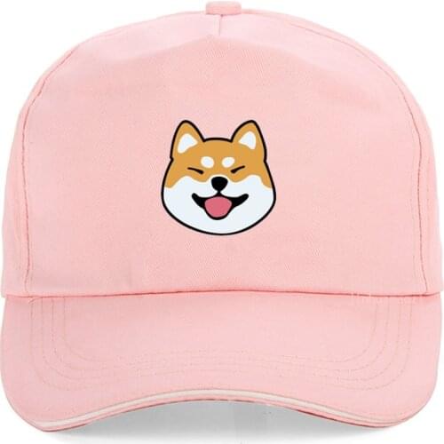 Funny Kawaii Cute Shiba Inu Dog Women hat Gift Print Pink Hip Hop cap Summer men women Baseball cap Dog Animal lovers hats