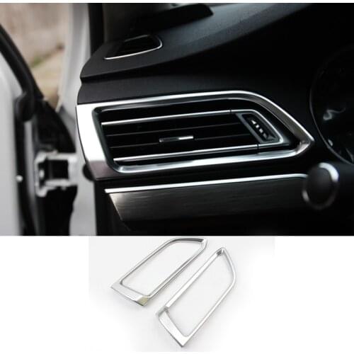 For Peugeot 308 Hatchback 2014 2015 2016 Second generation T9 ABS Chrome trim Air-conditioning Outlet Cover Car Accessories