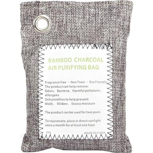 Air Purifier Bag Car Home Shoes Bamboo Charcoal Dehumidifier Odor Remover Bag