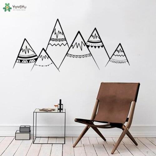 Mountain Wall Stickers Vinyl Wall Mural For Kids Boys Babys Room Nordic Style Modern Removable Home Decoration Vinyl Art QQ496