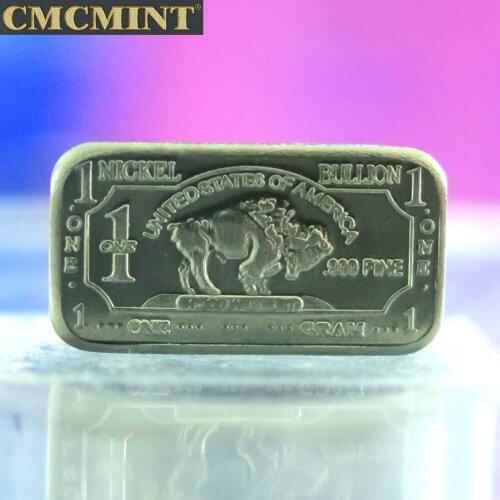 Nickel 1 Gram Buffalo Bar