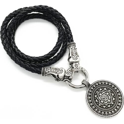 Nostalgia Yoga Om Ohm Aum Mandala Pendant Necklace Dragon Head Spiritual Indian Jewelry Gifts For Women Accessories