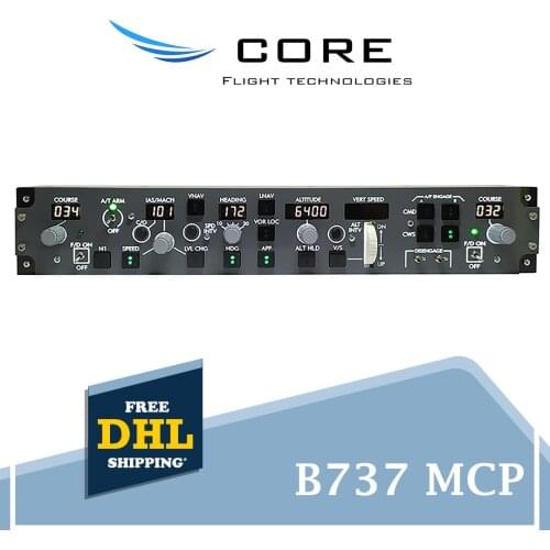 BOEING 737 MCP 1 PCS P3D X-PLANE 11 FLIGHT SIMULATOR COCKPIT PANEL ADJ. FULL BACKLIGHT AMBER OR WHITE