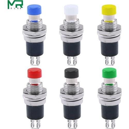 PBS-110 7mm Thread 2 pins Mini Momentary Push Button Switch Normally Closed/Open Press the reset Momentary switch