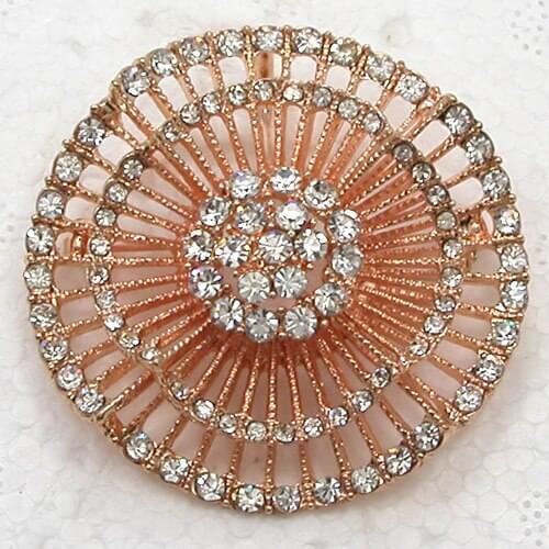 Clear Rhinestone Flower Pin brooches C2092 A5