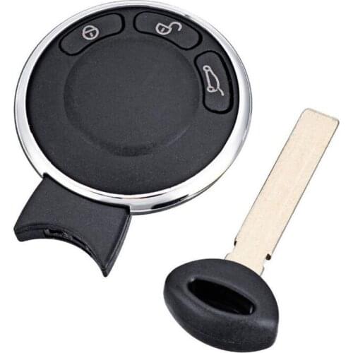 Remote Entry Uncut Car Key Fob Replacement Case Shell Button Pad for BMW Mini Cooper IYZKEYR5602