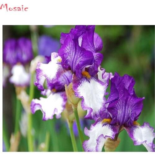 Lowest price,3d diy diamond Painting purple flower 5D,DIY,Needlework,Embroidery,Cross Stitch,square Rhinestone,home Decoration