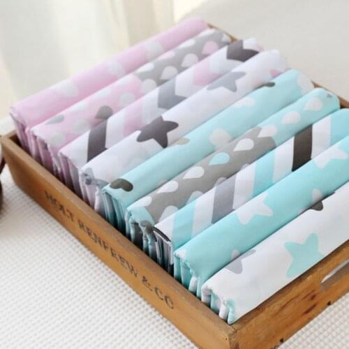 10 pcs/lot Print Twill Cotton Fabric For Sewing Doll Baby Bedding Clothes Dress Skirt Patchwork Cartoon Tissue Material