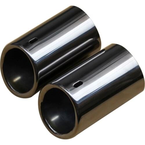 Titanium Black Car Tailpipe Exhaust Rear Muffler Pipe Cover For Audi Q3 2012 2013 2014 2015 2016 2017 Accessories Trim