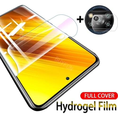 1-2pcs Hydrogel Film Camera Lens Glass ForXiaomi Poco X3 NFC Screen Protector For Xiaomi Poco X3 NFC Protective Film Not Glass