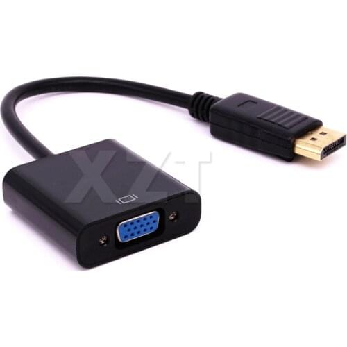 1PCS NEW Displayport DP Male To VGA Female Adapter Display Port Cable 1080p VGA Cable 15Pin