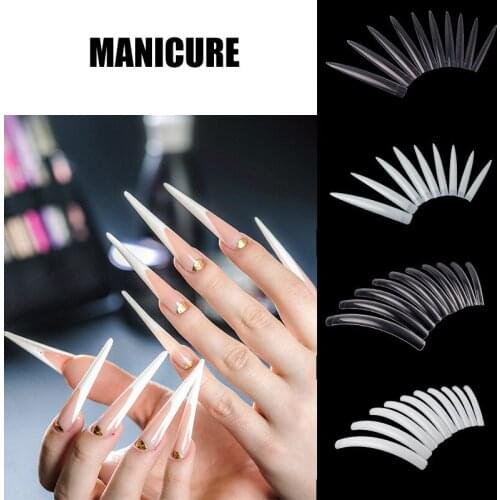 10pcs Nail Sticker Super Long Salon Nail Clip Nail Patch Full Nail Tips Diy Nail Decoration Nail Parts Nail Supplies Nail Tools