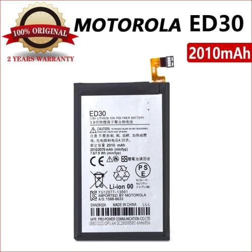100% Original New 2010mAh ED30 Battery For Motorola Moto G G2 XT1028 XT1032 XT1033 XT1034 XT1068 Phone High Quality Batteria