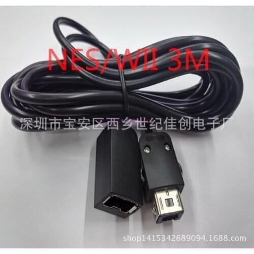 200pcs 3m Extension Cable wire Game Extender Cord for SNES Classic Mini controller for NES for Wii controller