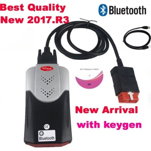 2018 R0 newest version 2017.R3 keygen on CD vd with bluetooth New vci for delphis diagnostic scanner