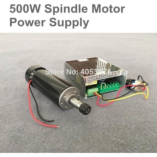 0.5KW 220V Air Cooled Spindle ER11 Collet CNC 500W Spindle Motor + 220v/500w Power Supply Speed Governor For DIY cnc Engraving