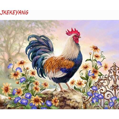 5D DIY square/round Diamond Painting Big cock Cross Stitch Diamond Embroidery Pattern Rhinestone J2317