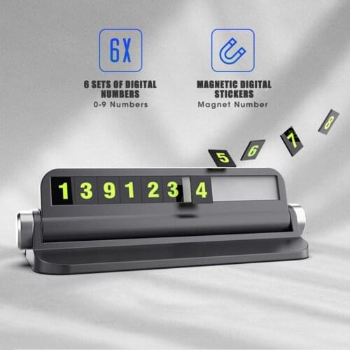Car Temporary Parking Telephone Phone Number Card License Plate Stop Sign Car Park Stop In Car-Styling Automobile Accessories