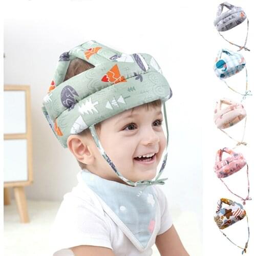 Toddler Infant Safety Helmet Baby Hat Helmets Learn To Walk Hat Baby Protective Play Helmet Soft Comfortable Harnesses Beanie