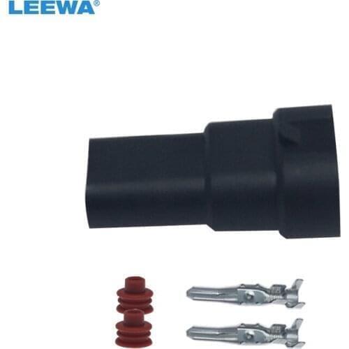 FEELDO 20set Waterproof Auto HID Headlight Bulb Socket Connector For 9006/HB4 LED/HID Light 2Pin Way Plugs #CA6114