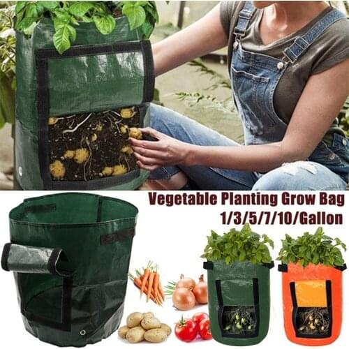 Potato Pot Plant Grow Bags Vegetable Onion Planting Bag with Handle Garden Tools Moisturizing Jardin Vertical Potato Cultivation