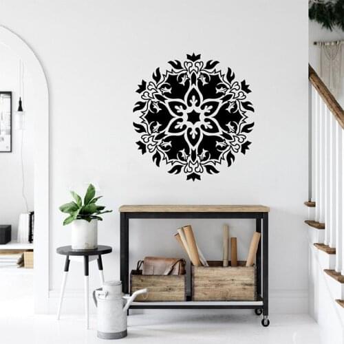 Beautiful Mandala Flower Wall Sticker Vinyl Art Home Decor Living Room Bedroom Interior Decoration Mandala Decals Houseware A639