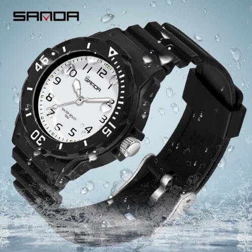 SANDA 2020 Hot Sell Youth Style Women Watch Simple Arabic Numeral Dial Waterproof Quartz Wristwatch Gifts Relógio Feminino 6011