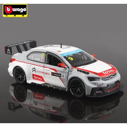 Bburago 1:32 C-Elysee RV racing model DTM racing car Convertible alloy car WRC Rally Racing Alloy Model Collecting gifts