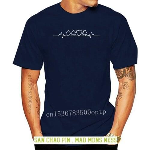 Youth Round Collar Customized T-Shirts Pulse Gamble Poker Funny Joke Cards T-SHIRT Birthday gift present for him her Tee Shirt