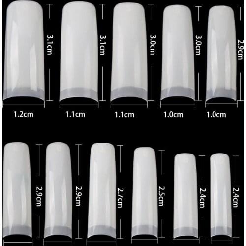 550pcs Of Bagged French Nails Fake Nail Tips Natual Or Transparent Nail Stickers Nail Art Manicure Tool