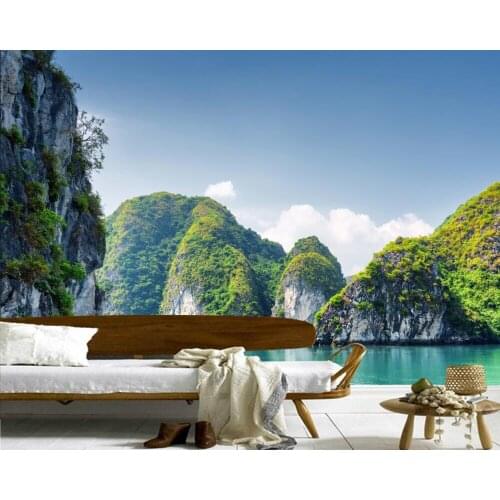 Papel de parede Vietnam Sea Crag Cove Nature 3d wallpaper,living room bedroom tv sofa background wall mural papers home decor