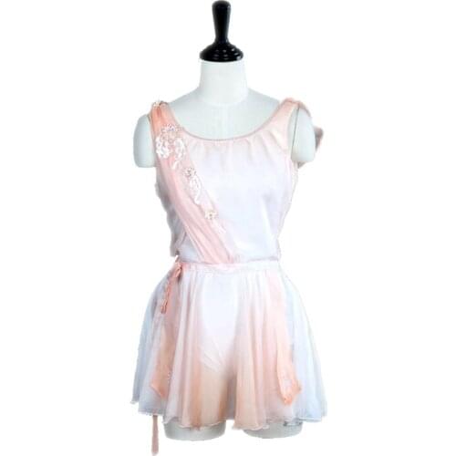 Cupid ballet Dress Professional Ballet Costume Peach Pink Fading Chiffon Ballet Stage Costume Girls Ballet Attire Clothing