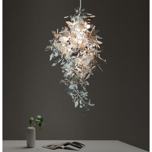 DIY stainless steel chandelier creative personalized handmade light in the bedroom