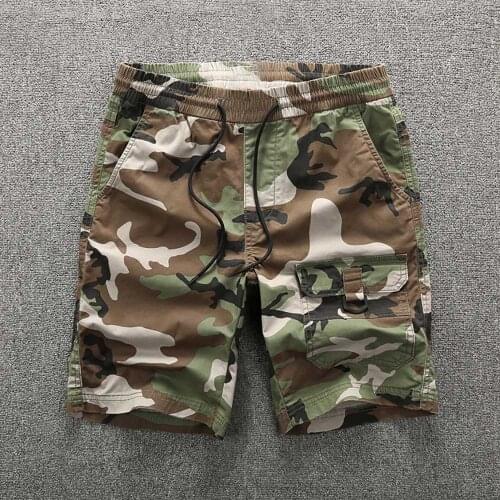 Fashion Camouflage Shorts Cotton Men Casual SLIM Straight Boardshorts Military Army Tactical Cargo Shorts Summer Man Clothing