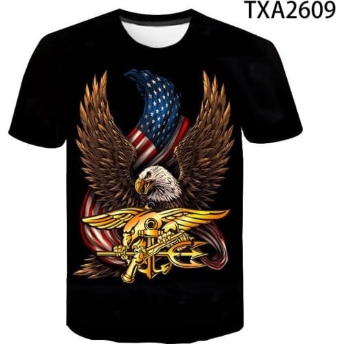 U.S. NAVY SEAL TEAM T-Shirt Men Women Children Eagle Printed T Shirt Summer Short Sleeve Tee Boy Girl Kids Streetwear Tops