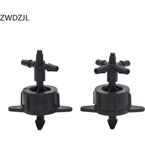 Greenhouse drip arrow 2L 4L 8L Dripper water debit Pressure Compensating Emitter 2-way 4-way cross water splitter 60PCS