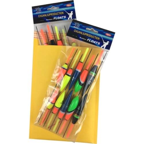 Topline Tackle Fishing Float Set 10pcs/bag Mixed Size 1g-5g Light Stick Floats Fluctuate Vertical Pesca For Carp Fishing Tackle