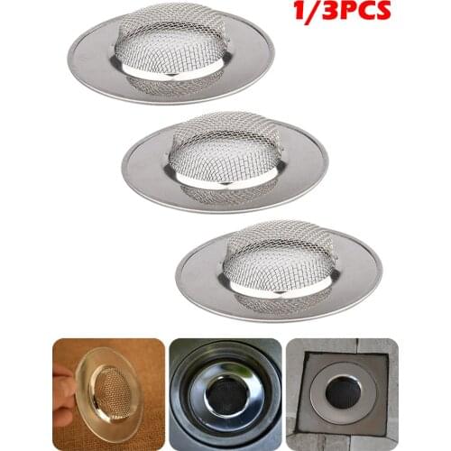 Universal Kitchen Sink Filter Fine Mesh Food Waste Stopper Anti-Clogging Kitchen Gadget Kitchen Sink Strainer Stainless Steel