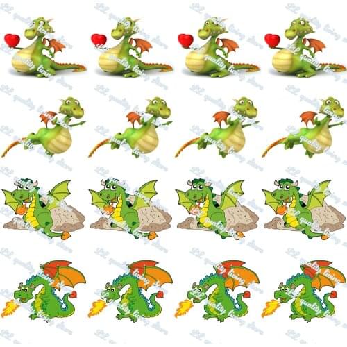WL 16mm 22mm 25mm 38mm 50mm 75mm Dinosaur Cartoon Print Grosgrain Ribbon Diy Handmade Animal Collar Party Decoration