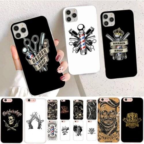 YNDFCNB Barber Shop Hair Stylist Salon Phone Case for iPhone 11 12 pro XS MAX 8 7 6 6S Plus X 5S SE 2020 XR case