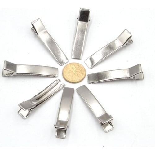 100Pcs/Lot 56mm Hair Clips Single Prong Alligator Clips With Teeth Hairpins For Hair Bow Fashion DIY Hair Accessory