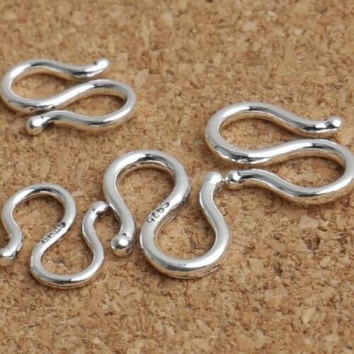 100% 925 Silver Jewelry Hook Sterling Silver Jewelry Claps Pure Silver DIY Jewelry S Fish hook